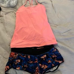 Lululemon tank and speed shorts set